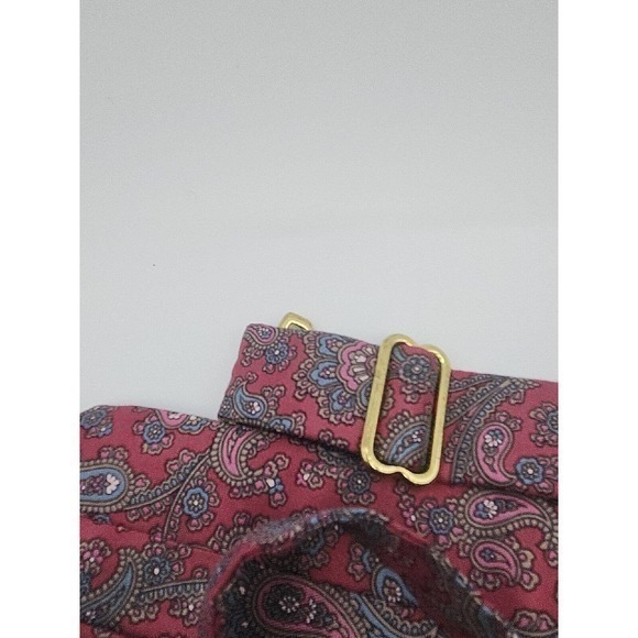 Robert‎ Talbot Maroon Paisley SILK ADJUSTABLE CUMMERBUND & BOW TIE - Picture 3 of 6